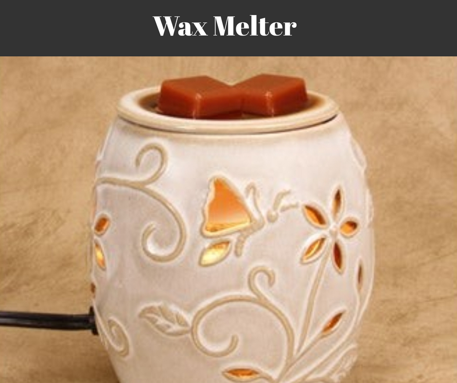 Ceramic Wax Warmer - Electric - Beige Flowers And Nature Design Item