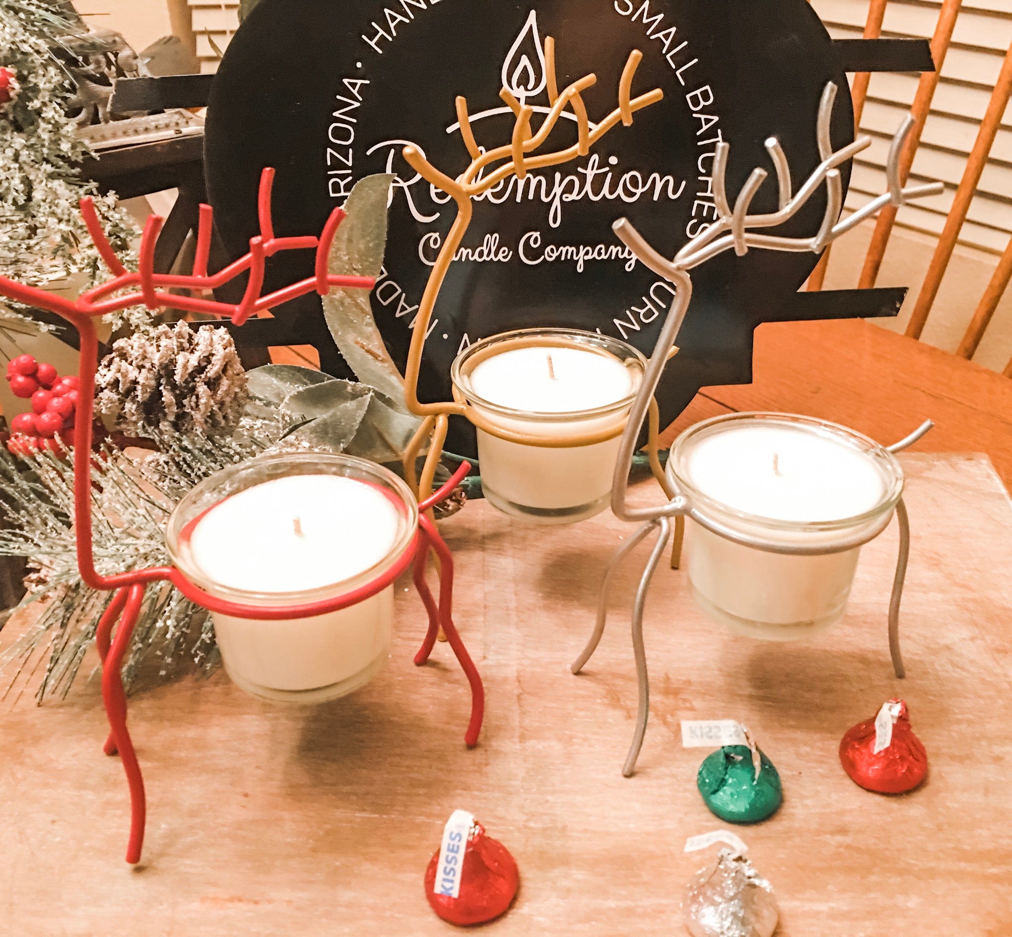 Reindeer Votive Candle - Redemption Candle Company